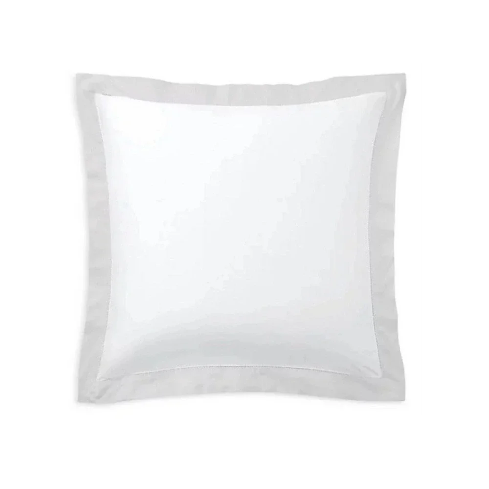 NEW RALPH LAUREN Organic Cotton Sateen Border Euro Sham White Parchment $185‎